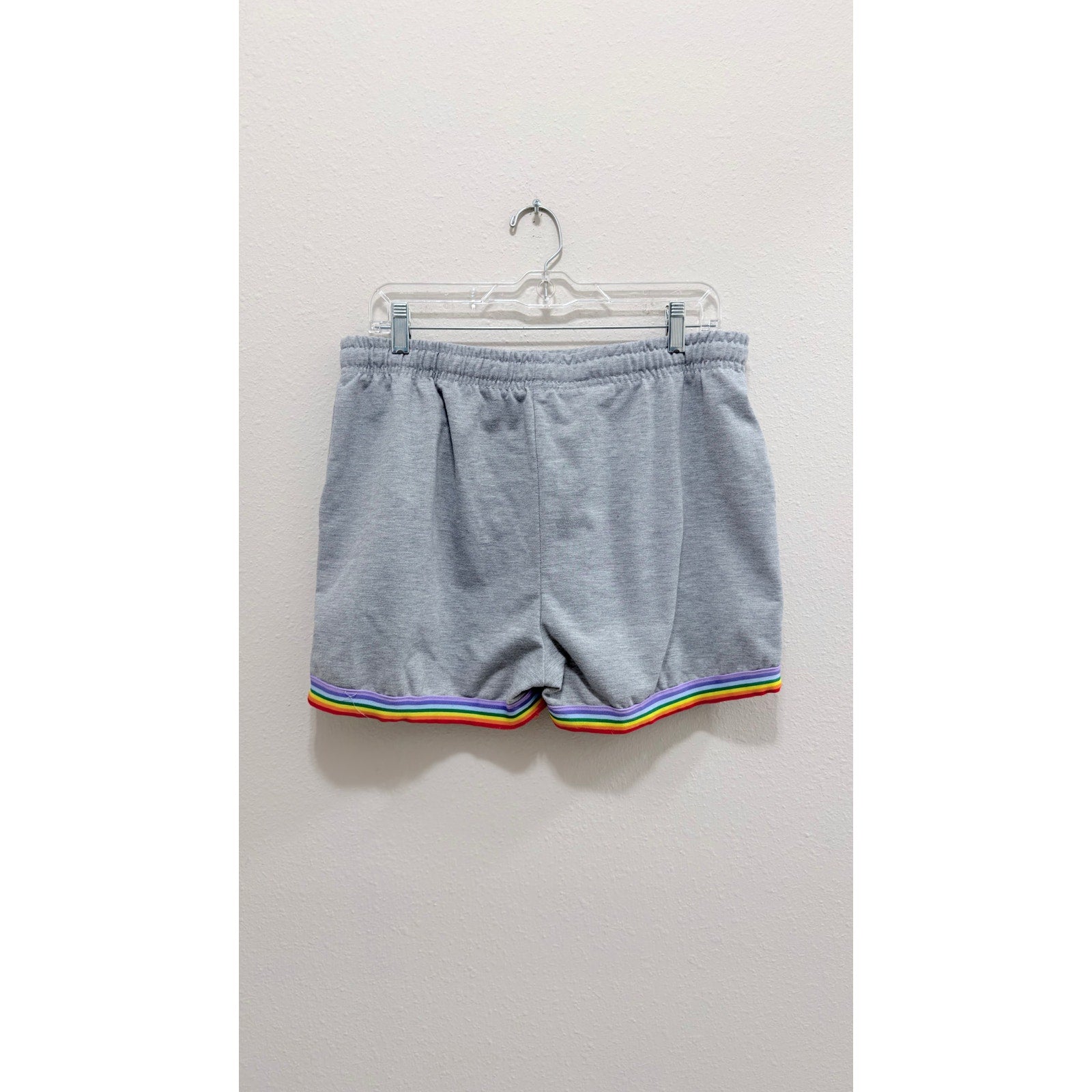 Rainbow Trim Pride Lounge Shorts – Adult Large Preowned