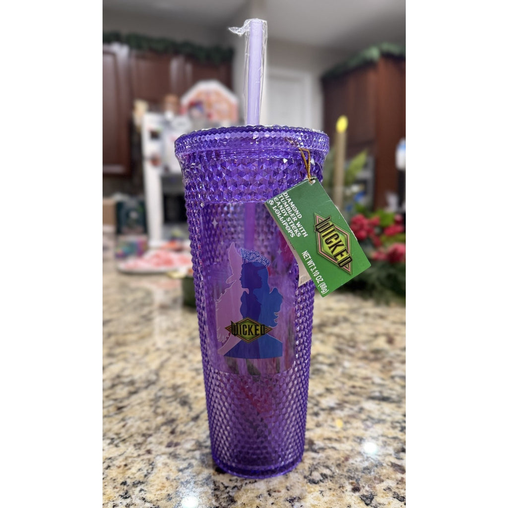NEW Wicked Movie Diamond Tumbler Gift Set – Candy & Lollipops Included