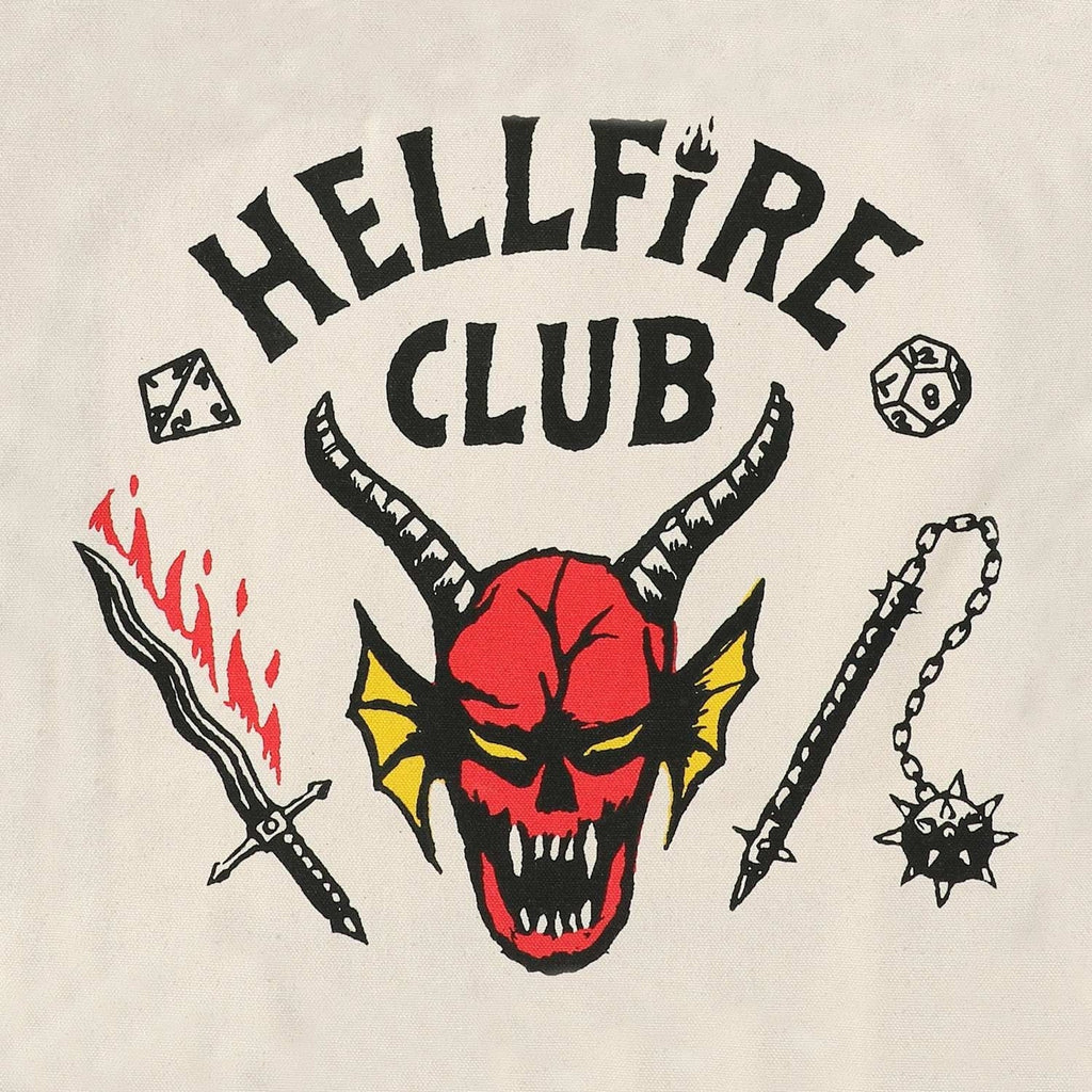 Stranger Things Hellfire Club 14" Canvas Tote NEW