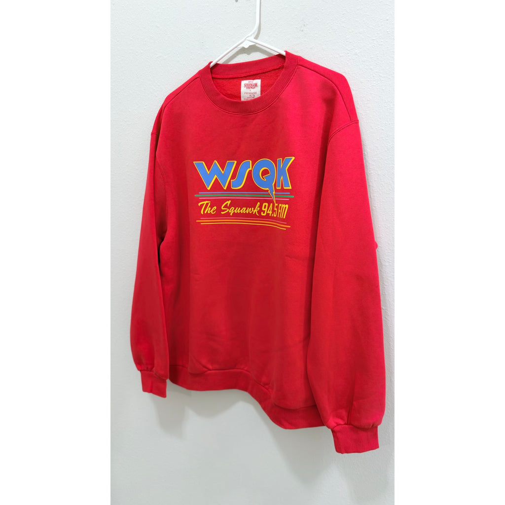 NWT Netflix Stranger Things x Primark WSQK Radio Crewneck - Size XL