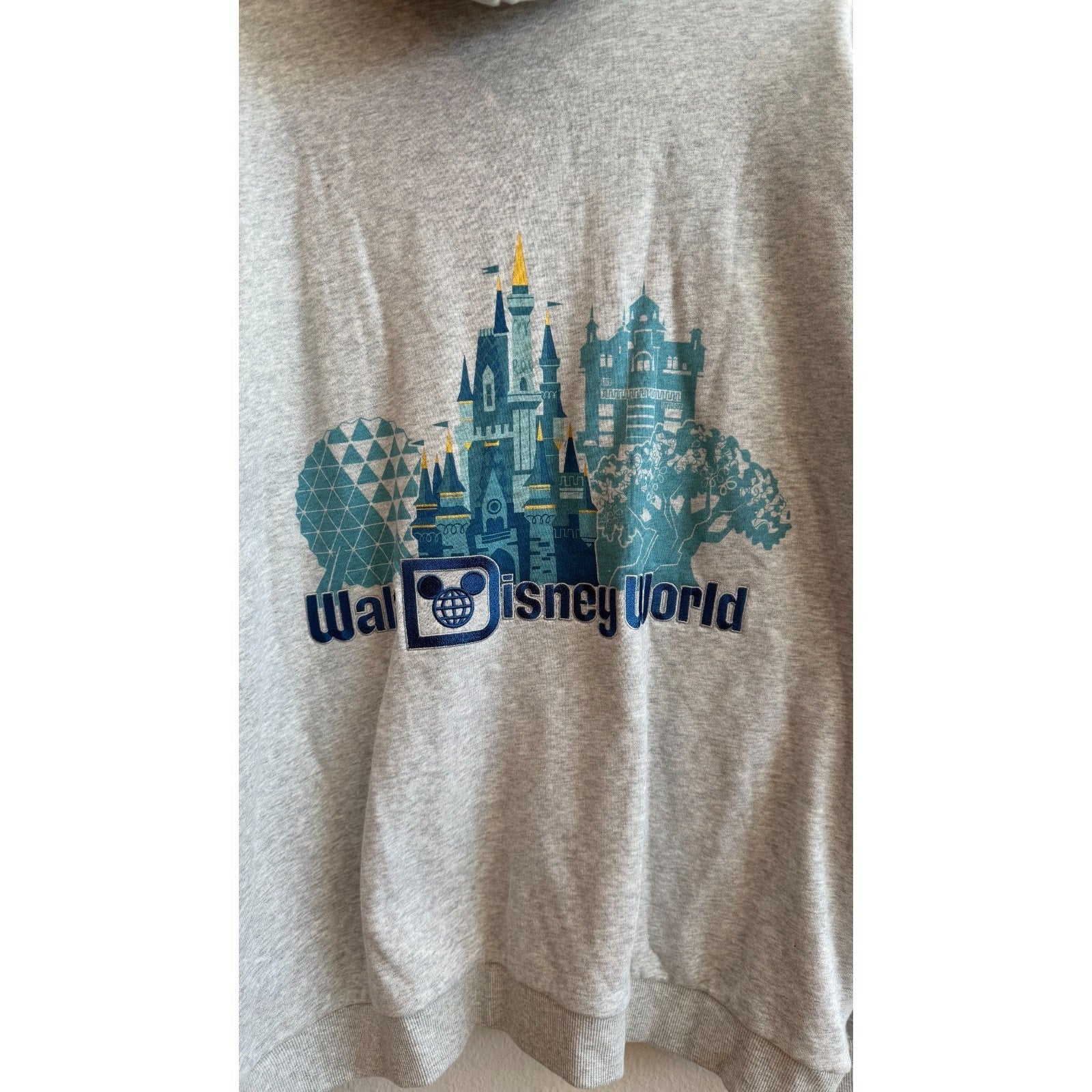 Disney Parks Walt Disney World Icons Four Parks Full Zip Hoodie Large NWT