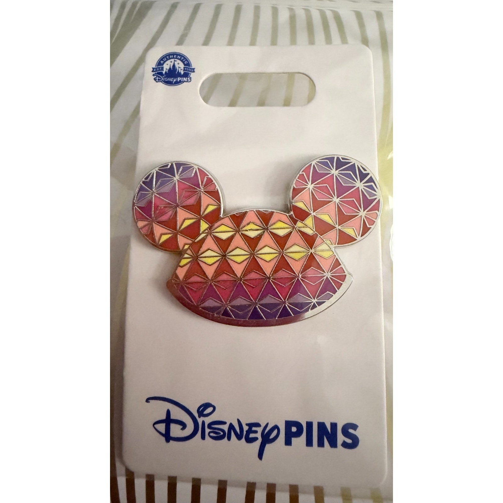 Disney Parks 2024 Epcot Spaceship Earth Mickey Mouse Ears Hat Pin NEW