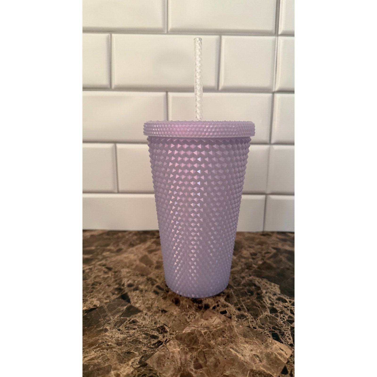 Starbucks Holiday 2021 Icy Lilac Studded Cold Cup Tumbler 16 oz