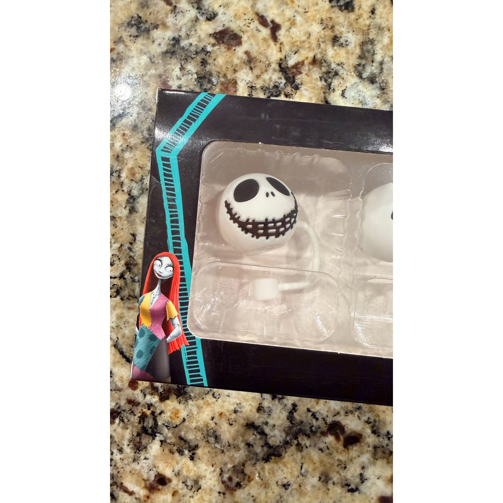NEW Disney Nightmare Before Christmas Jack Skellington Straw Toppers - Set of 4