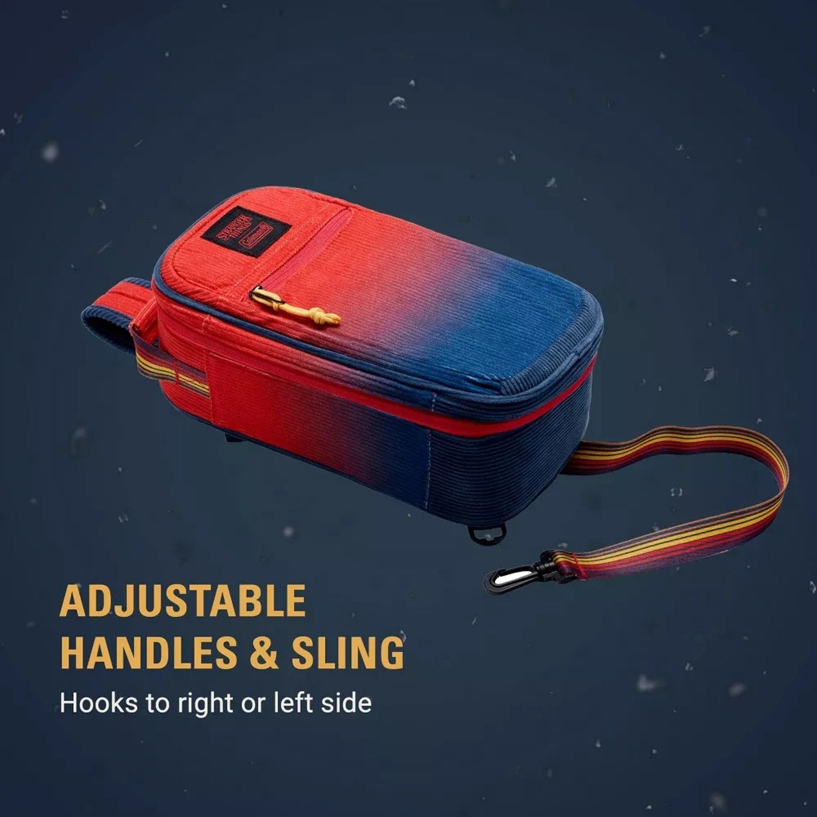 NEW Coleman x Stranger Things 6-Can Convertible Cooler Sling - Red Fade