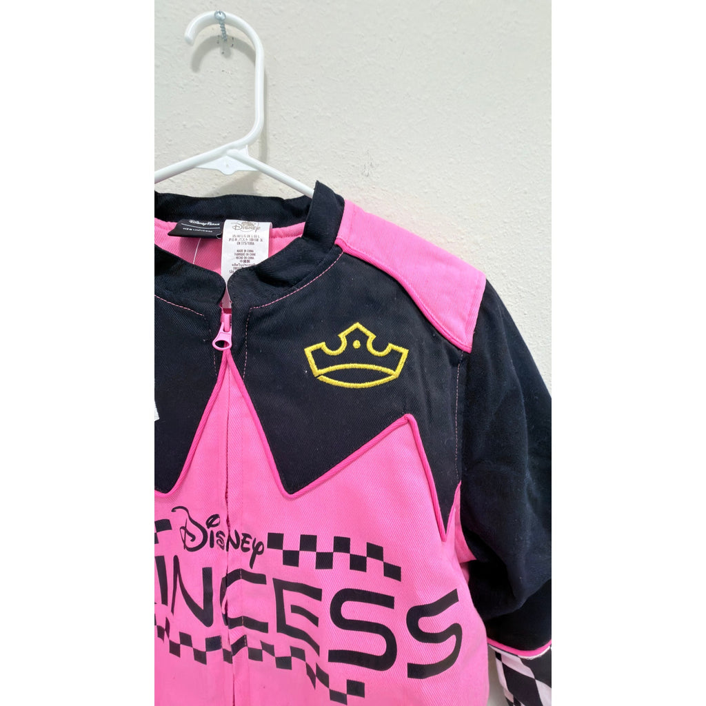 Disney Pink Black Racing Princess Castle Jacket Girls Large Her Universe NWT
