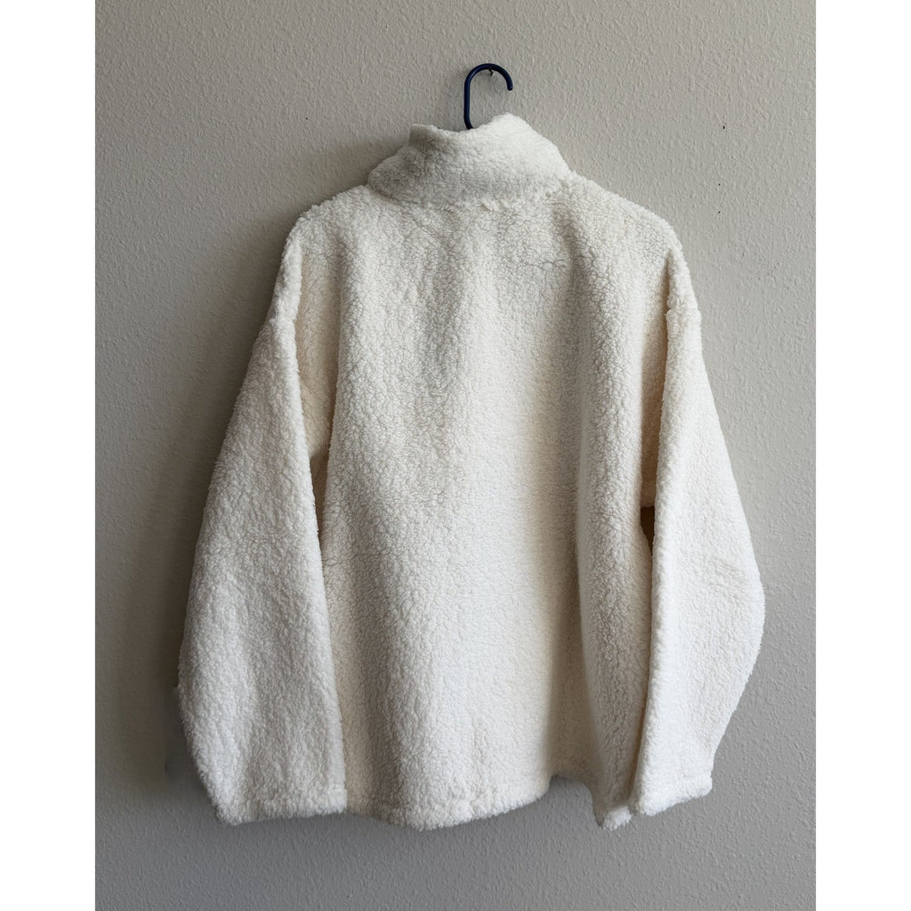 NEW Disney Women's Mickey Mouse Skiing Sherpa Quarter-Zip Pullover Large