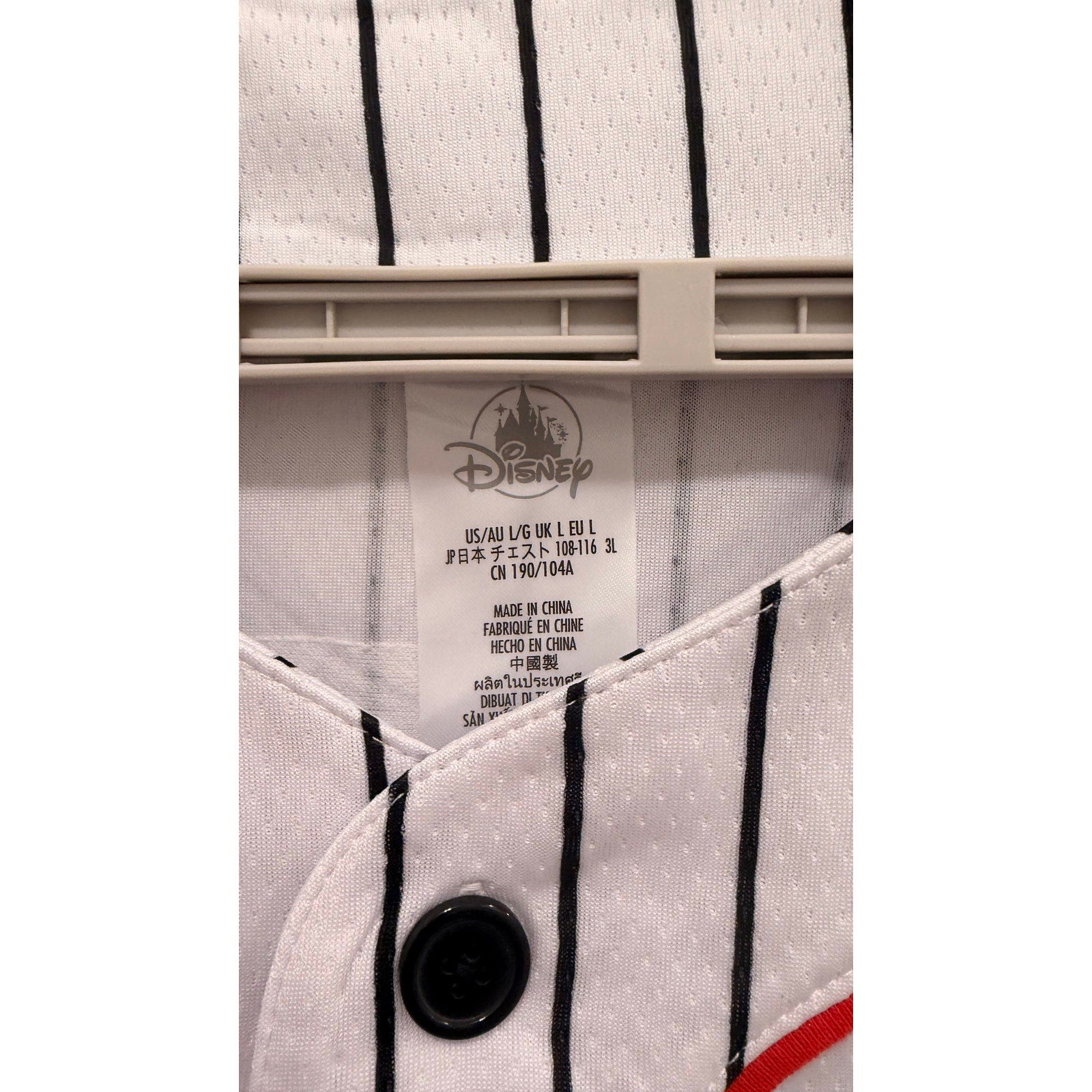Disney Parks Mickey Mouse Baseball Jersey Adults Large NWT