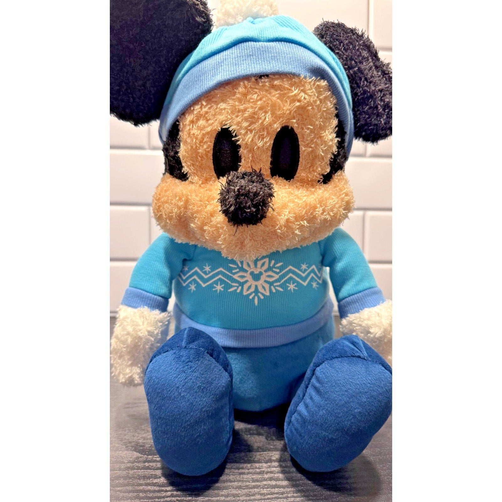 Disney Parks Weighted Winter 2.5lb Mickey Mouse Plush NWT