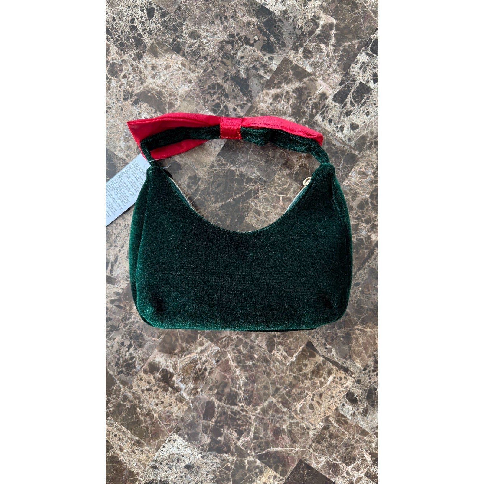 NEW Gingerbread Man Velvet Crossbody Purse - Red Bow