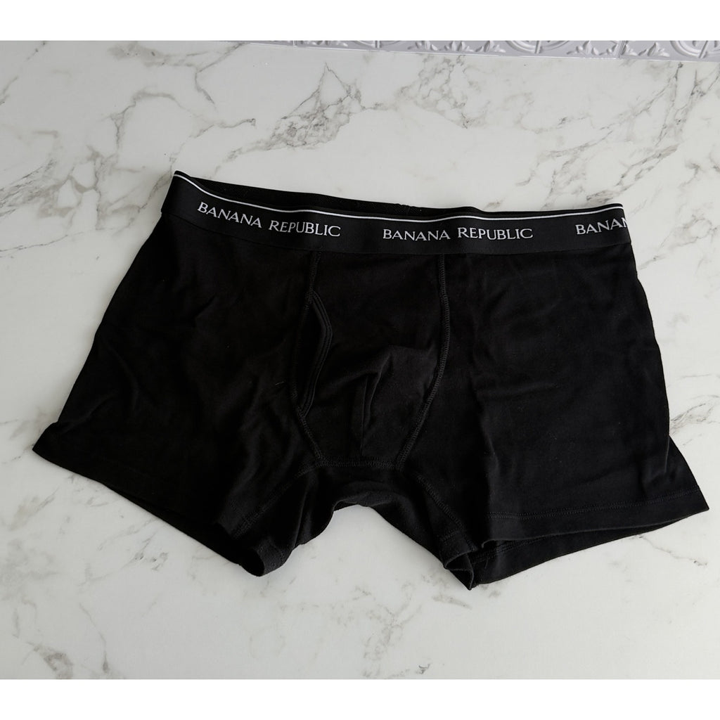 Banana Republic Mens 5 Inseam Boxer Briefs 3 Pack Black Stretch Size Large NWOT