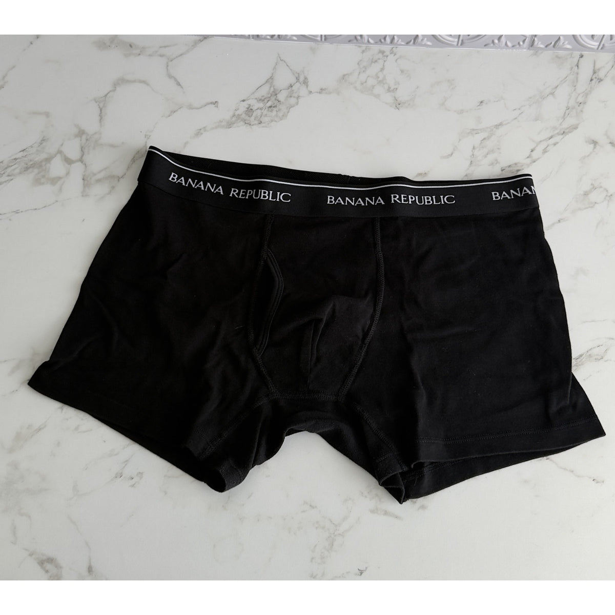 Banana Republic Mens 5 Inseam Boxer Briefs 3 Pack Black Stretch Size Large NWOT