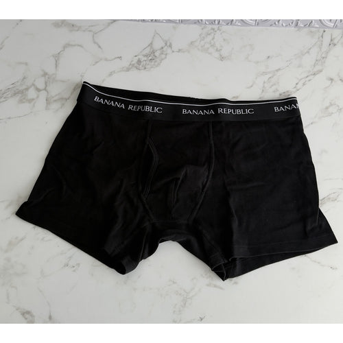 Banana Republic Mens 5 Inseam Boxer Briefs 3 Pack Black Stretch Size Large NWOT