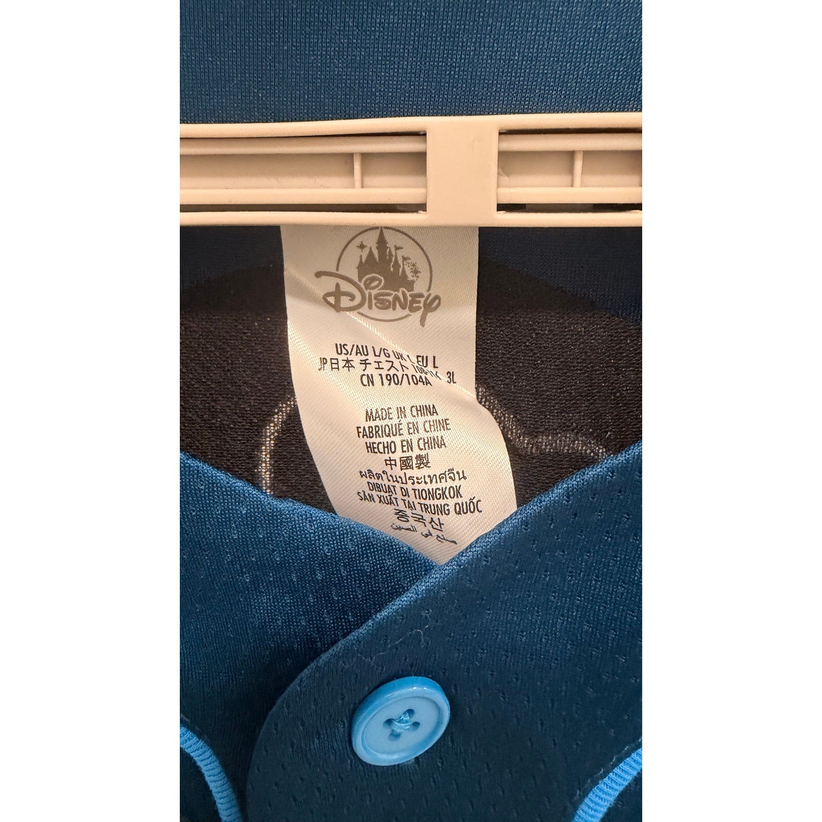 Disney Walt Disney World Stitch Experiment 626 Adults Baseball Jersey Large NWT