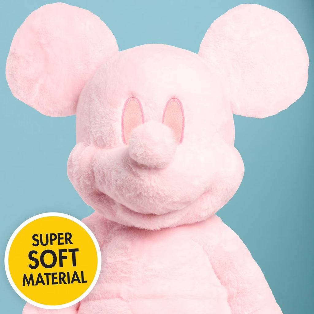 NEW Disney Classic Mickey Mouse 40" Monochromatic Jumbo Plush - Pink