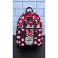 Disney Parks Loungefly Minnie Mouse Polka Dot Red Sequin Mini Backpack 2024 NWT