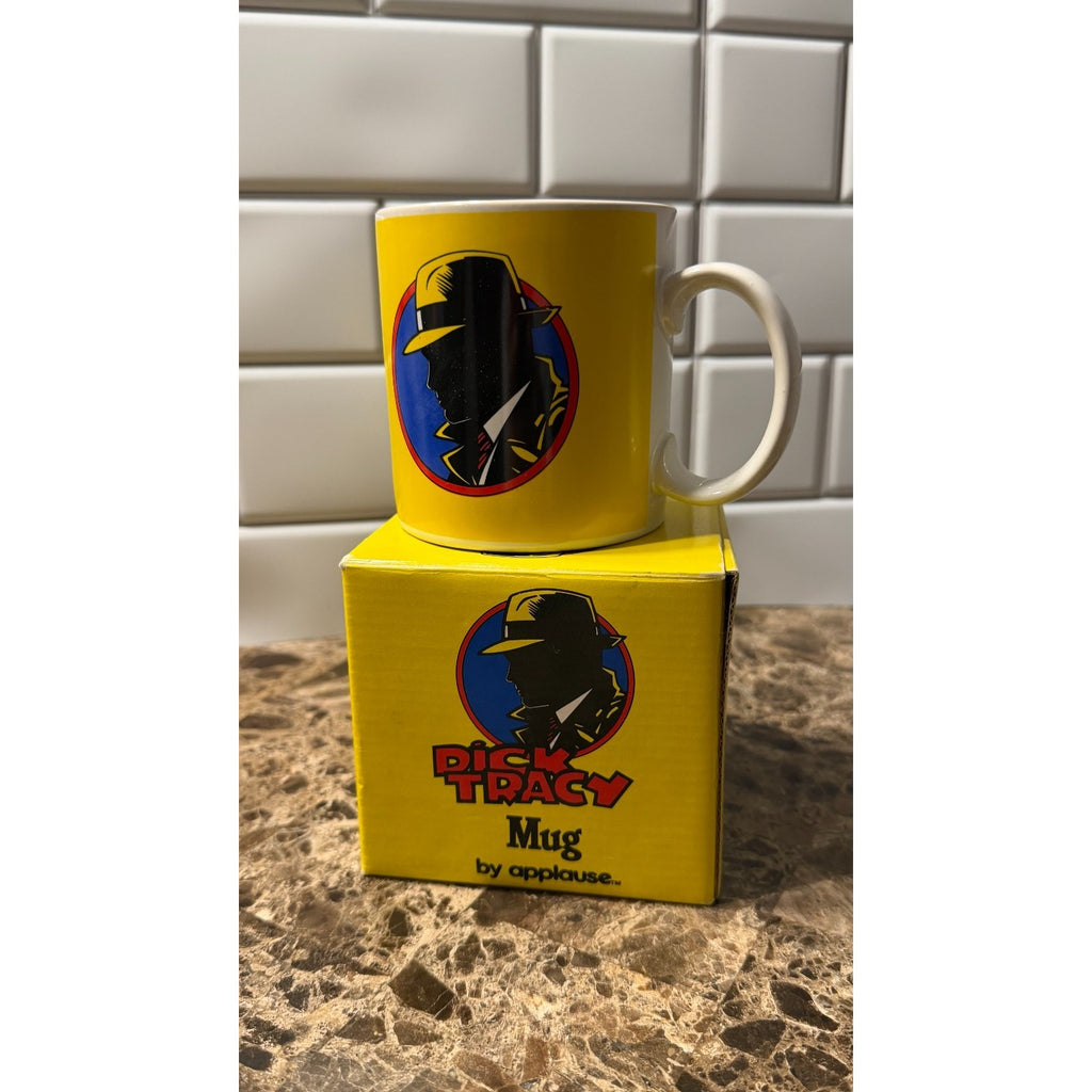 Dick Tracy 1990 Figural Coffee Mug Disney Applause with Box NEW