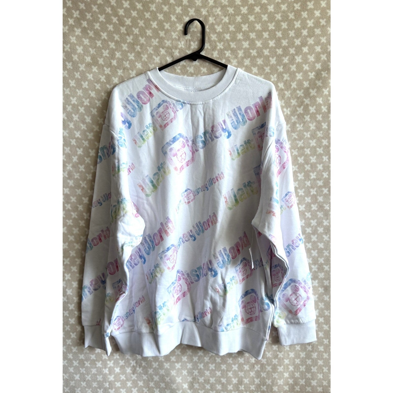 Walt Disney World Pastel Tie-Dye All Over Print Sweatshirt Adult Unisex XL