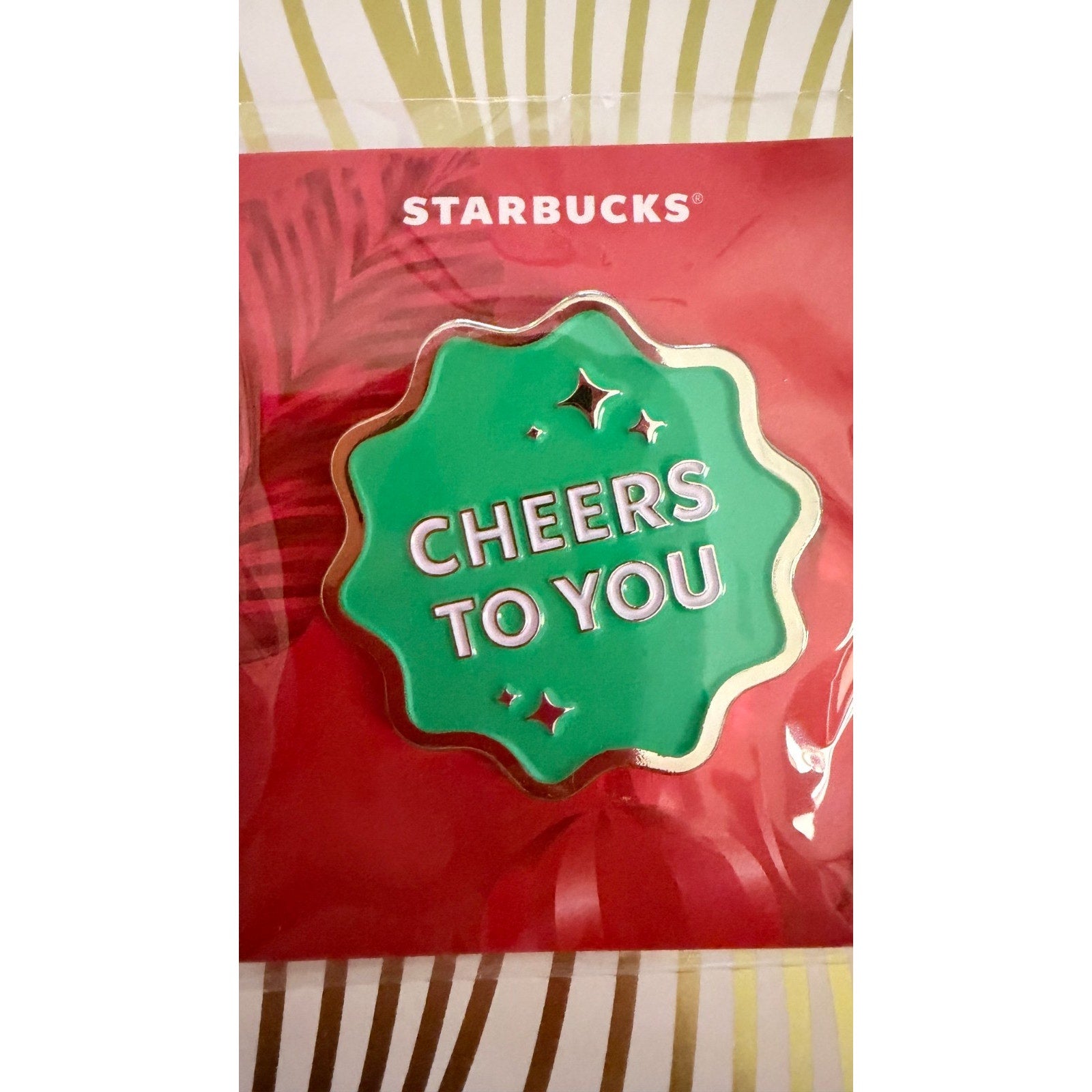 NEW Starbucks Holiday 2024 "Cheers To You" Collectible Pin