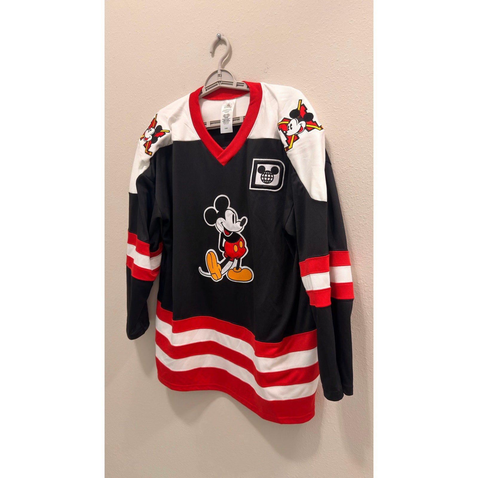 Disney Parks Walt Disney World Mickey Mouse Ice Hockey Jersey Adult Medium
