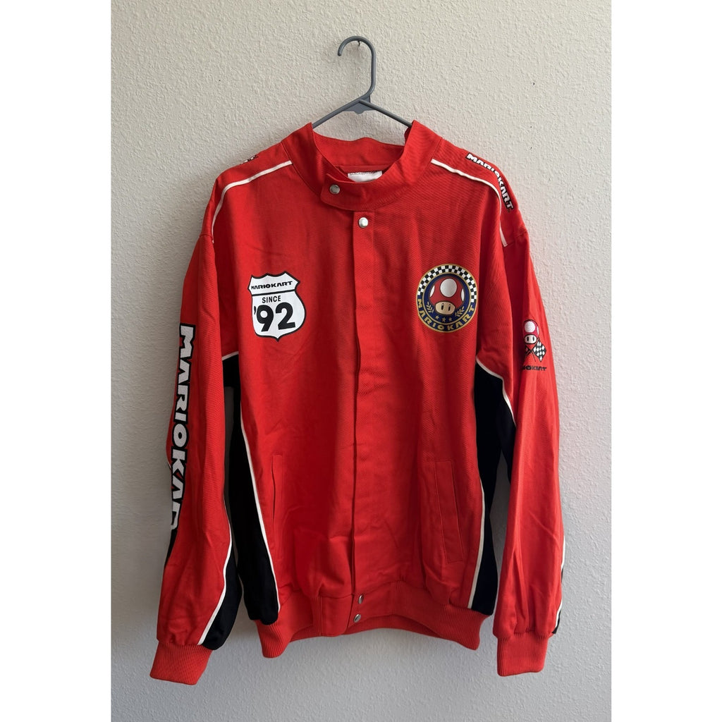 Mario Kart Red Canvas Racing Jacket - Adults Large - Target Exclusive NEW