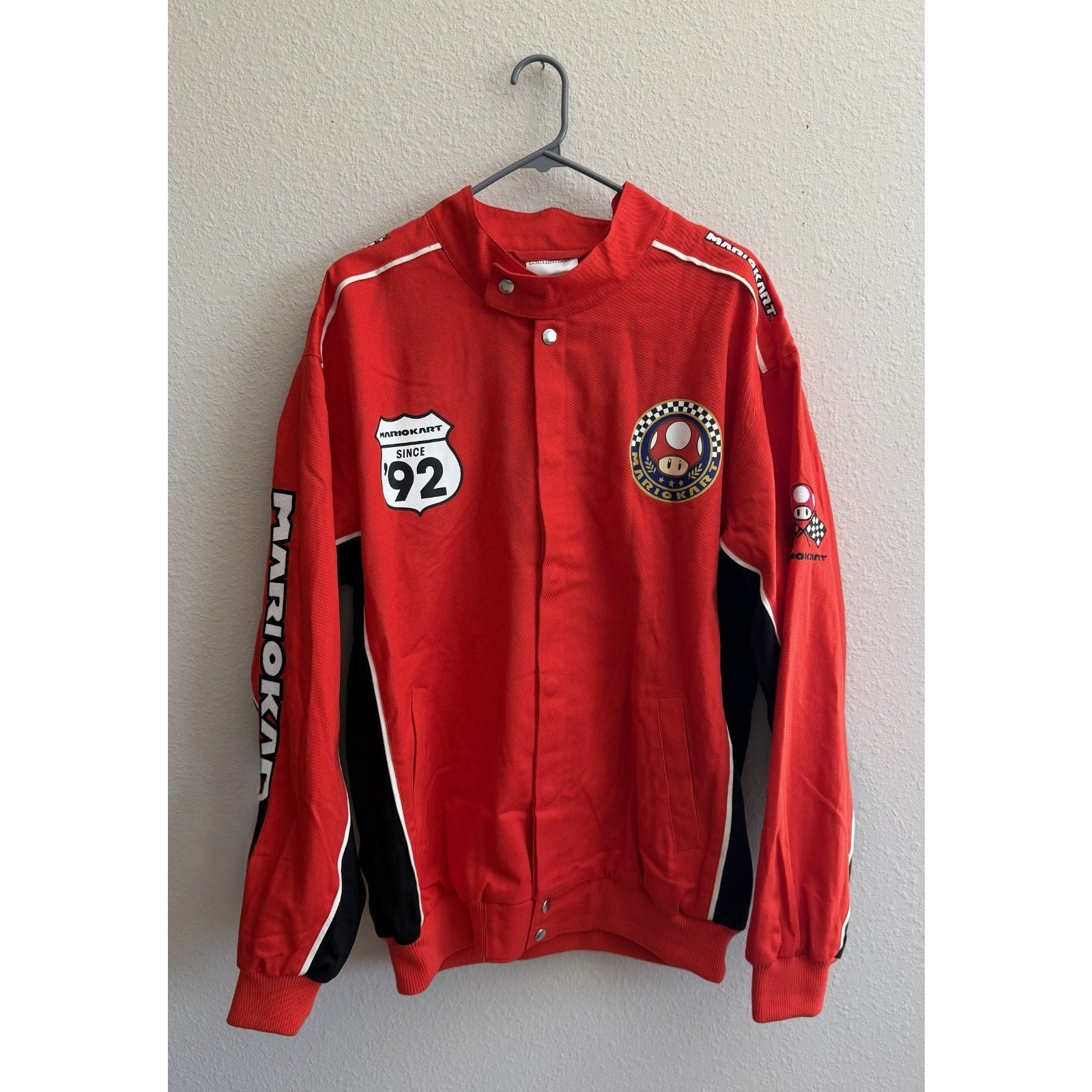 Mario Kart Red Canvas Racing Jacket - Adults Large - Target Exclusive NEW