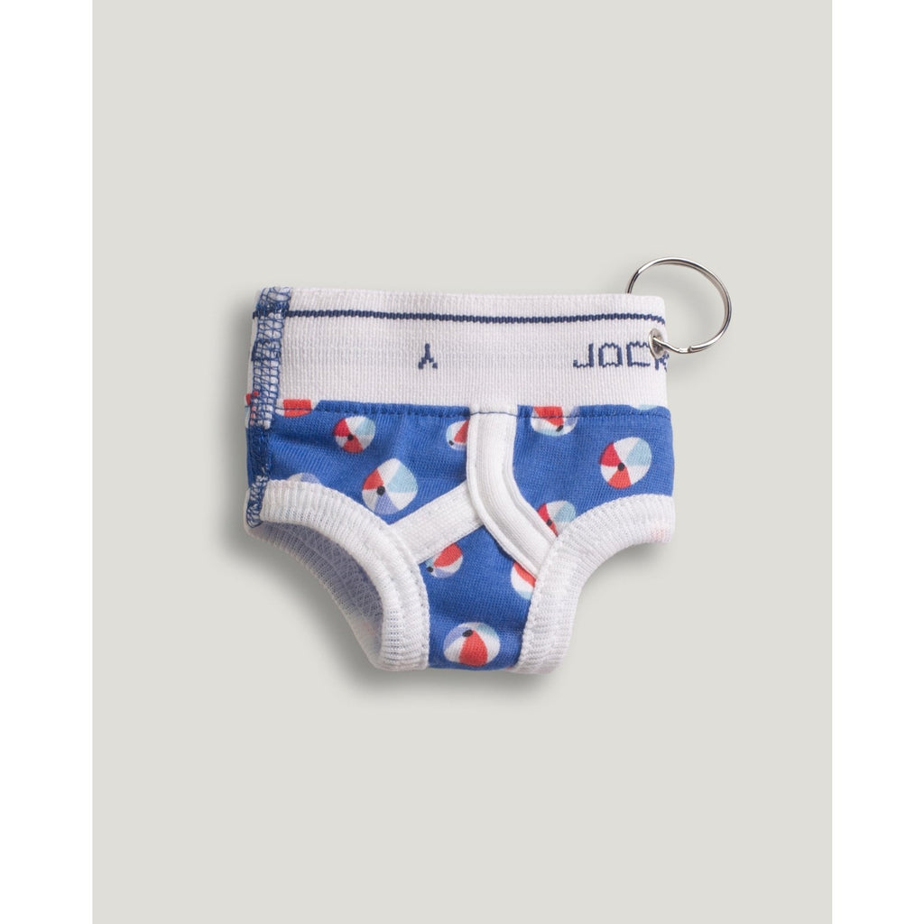 New Jockey Classic Brief Mini Keychain - Tiny Beach Balls Cotton Underwear - NWT