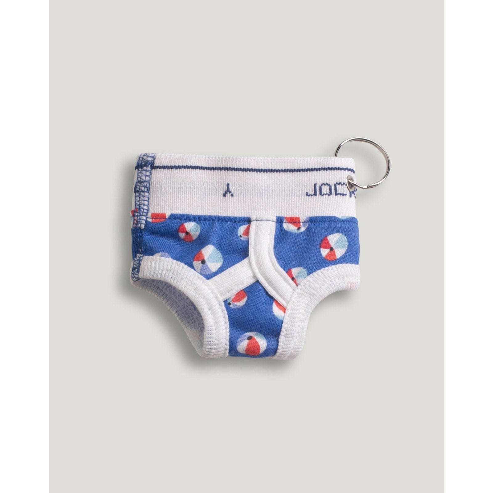 New Jockey Classic Brief Mini Keychain - Tiny Beach Balls Cotton Underwear - NWT