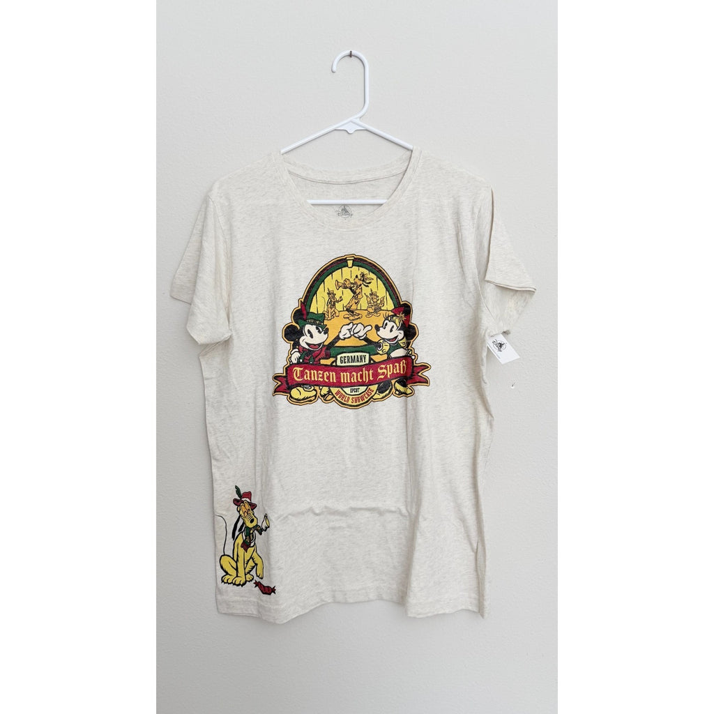Epcot Germany Pavilion Mickey & Minnie T-Shirt | Women's Large (L)