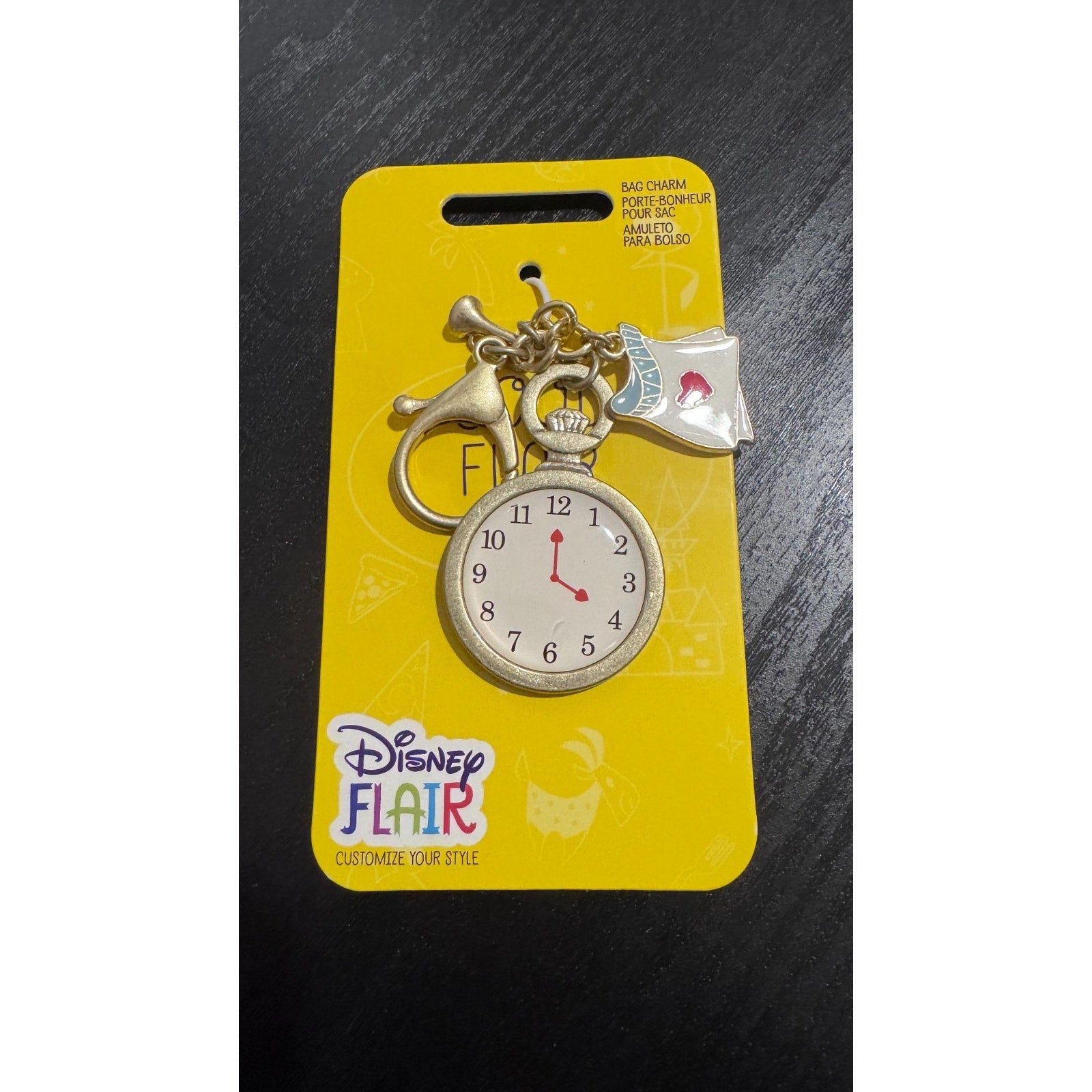 Disney - Alice in Wonderland White Rabbit Pocket Watch Bag Charm/Keychain NEW