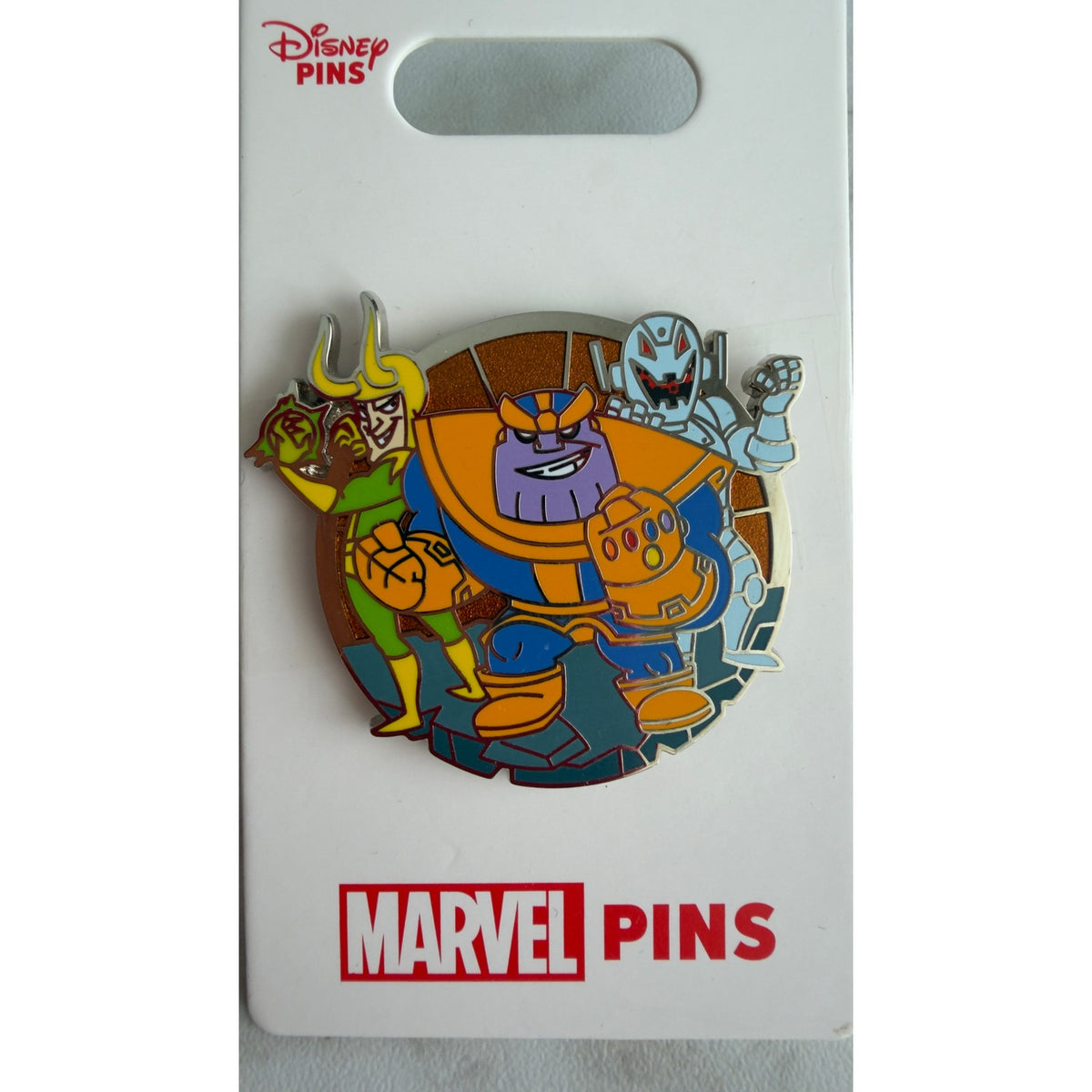Marvel Villains Enamel Pin – Thanos, Loki, and Ultron