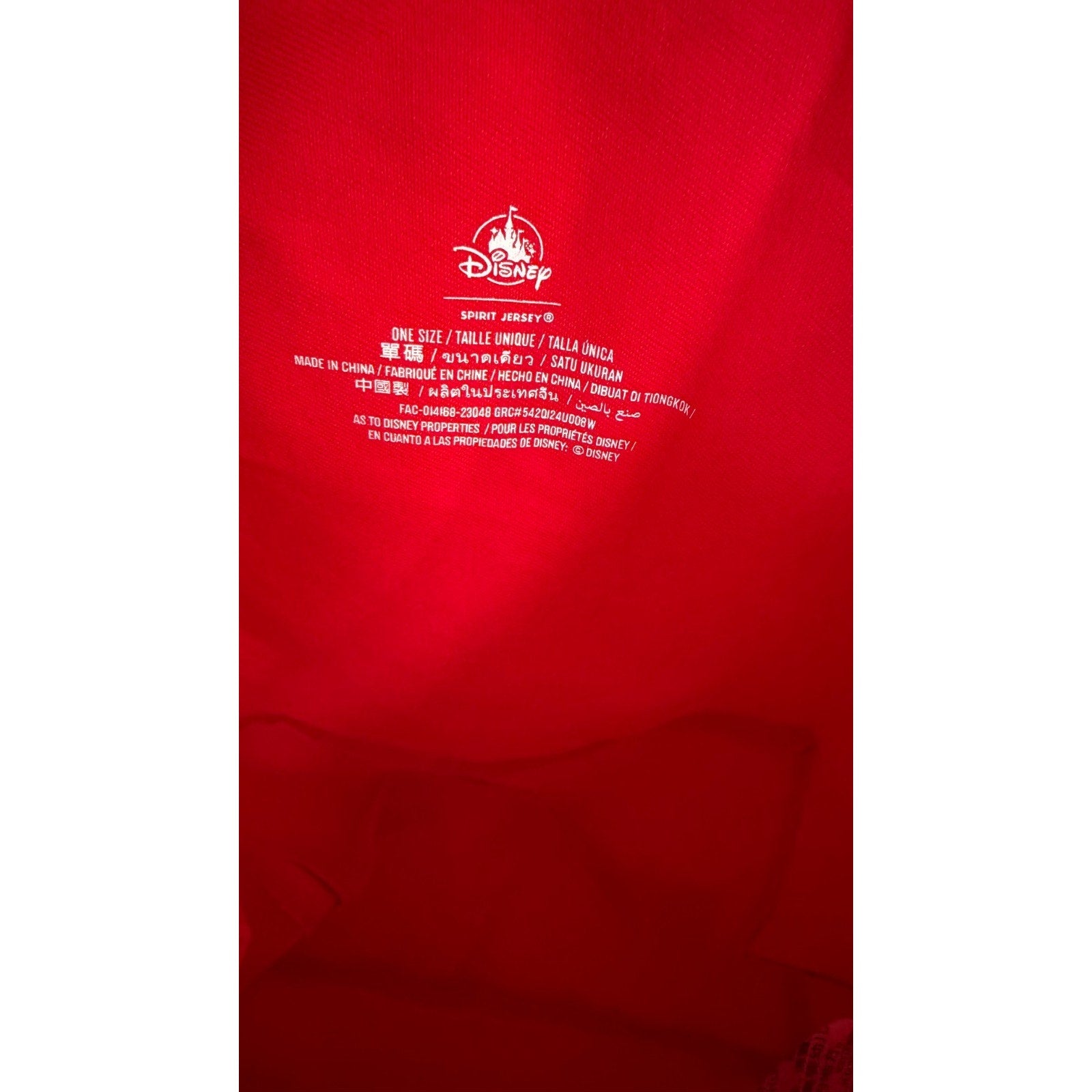 Disney Parks Walt Disney World Mickey Mouse Spirit Jersey Red Tote Bag NWT
