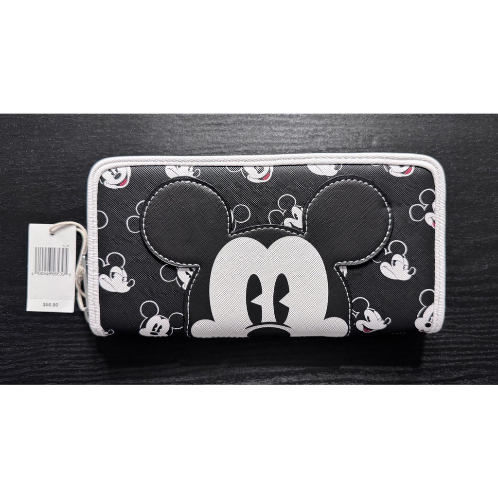 Disney Parks x Loungefly Mickey Mouse Black & White Icons Faces Wallet NWT