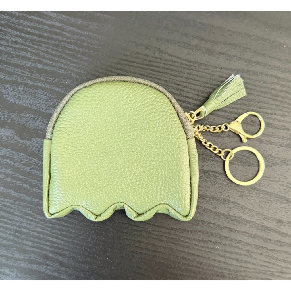 NEW Cute Cartoon Ghost Coin Purse Card Holder Big Eyes Leather Zipper