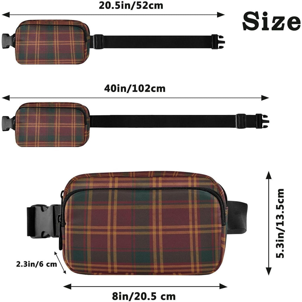 NEW Scottish Plaid Fanny Pack / Convertible Belt Bag