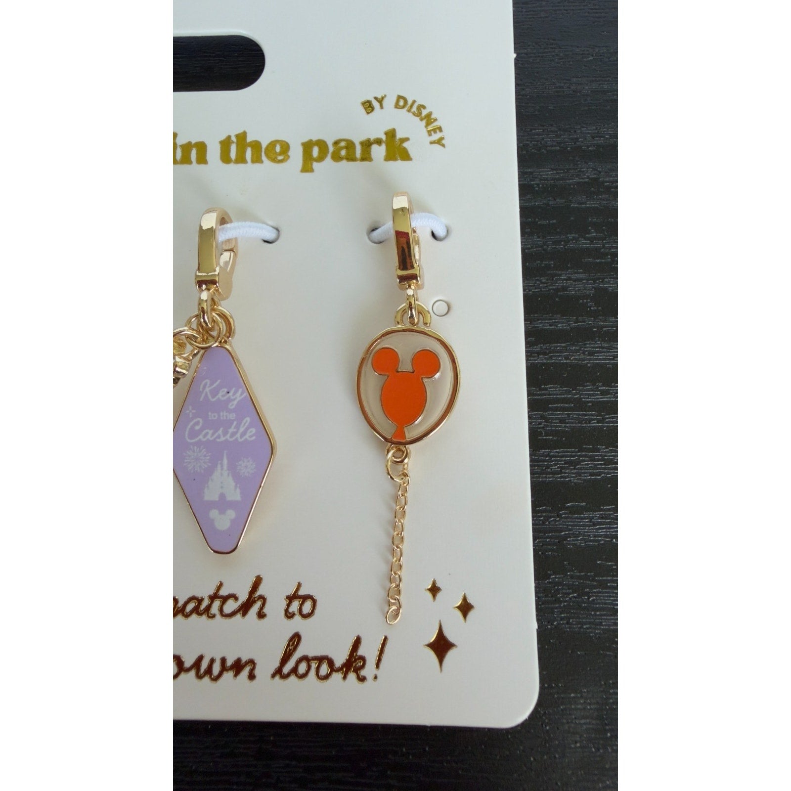 Disney Parks "Charmed in the Park" Set of 4 Add-on Charms — NEW