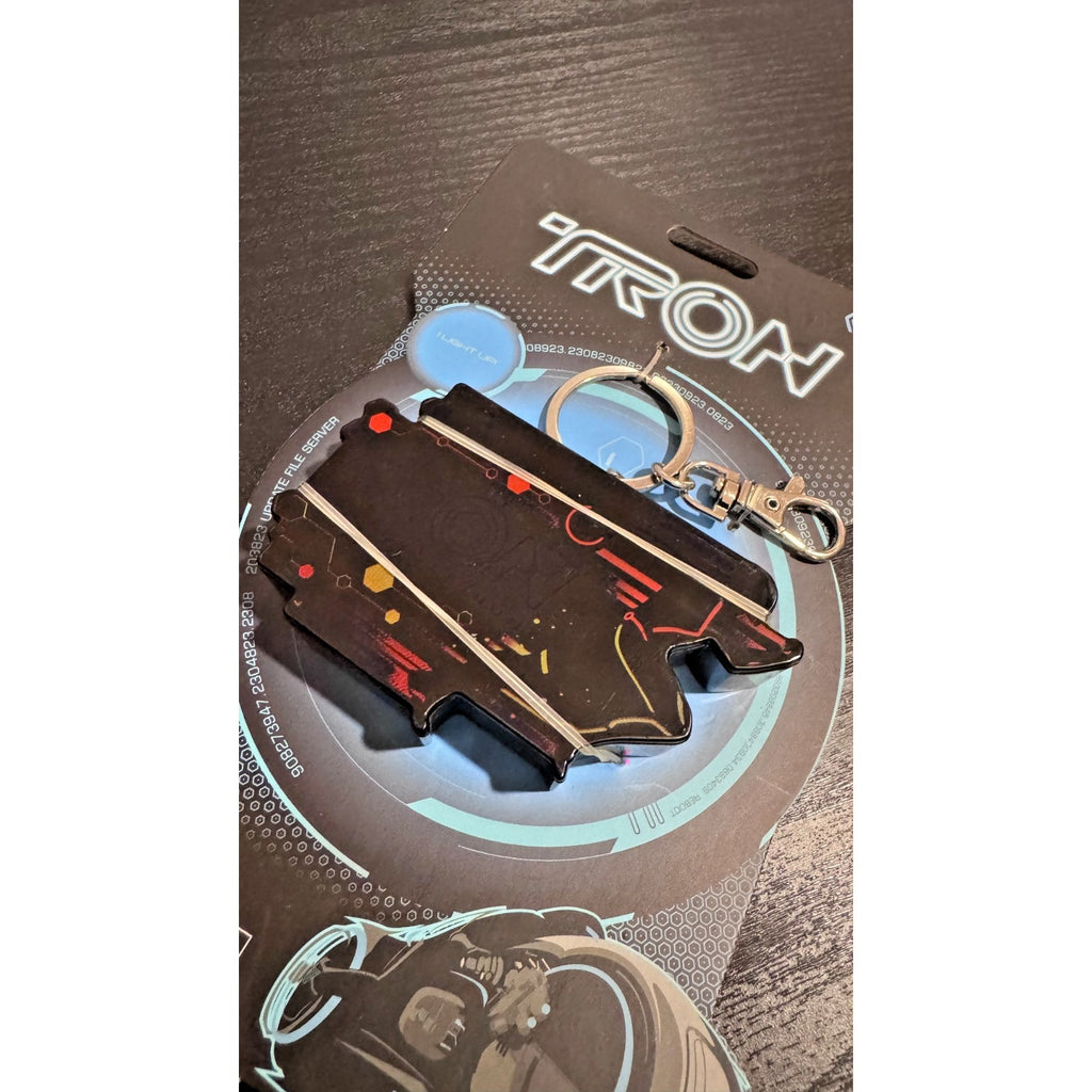 Disney Parks 2023 TRON Lightcycle Run Light-Up Keychain/Bag Charm NEW