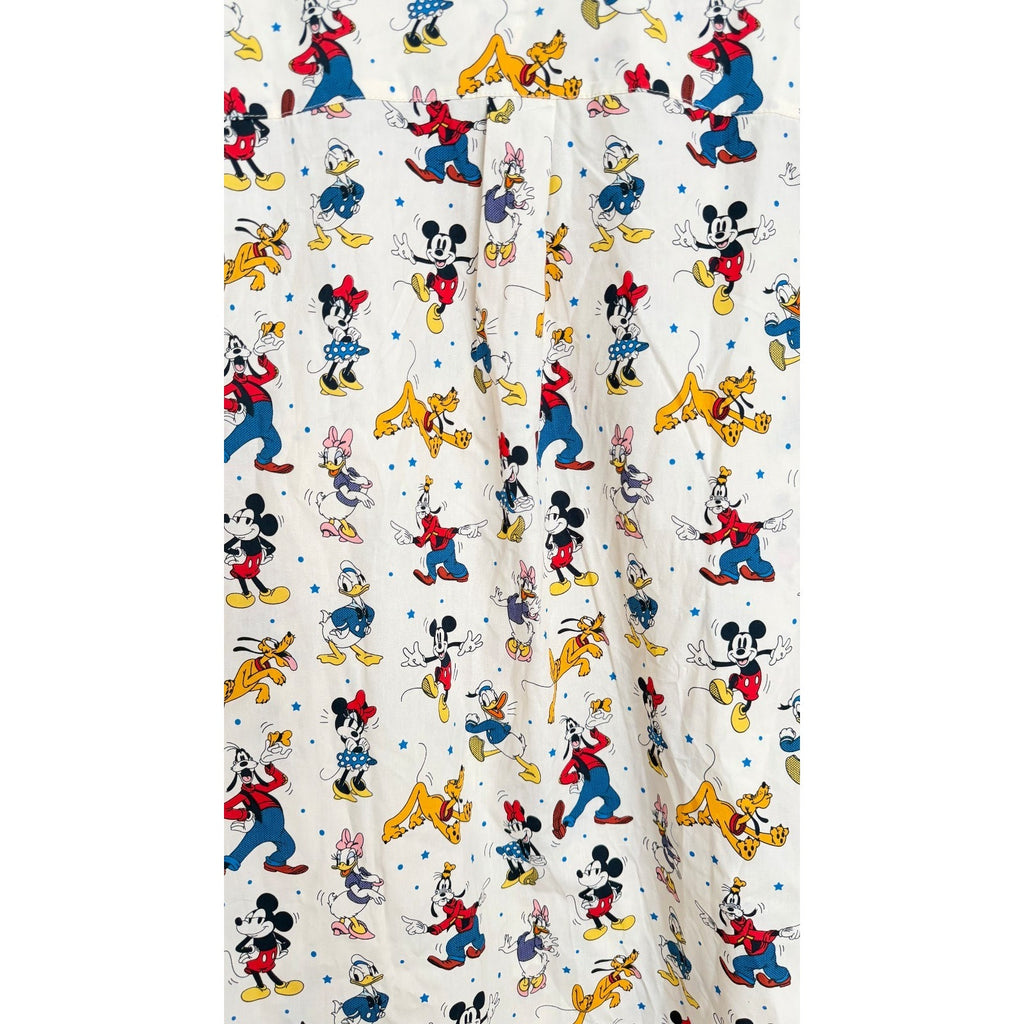 Disney Mickey and Friends All-Over Print Button-Down Shirt - Adult Large NWT