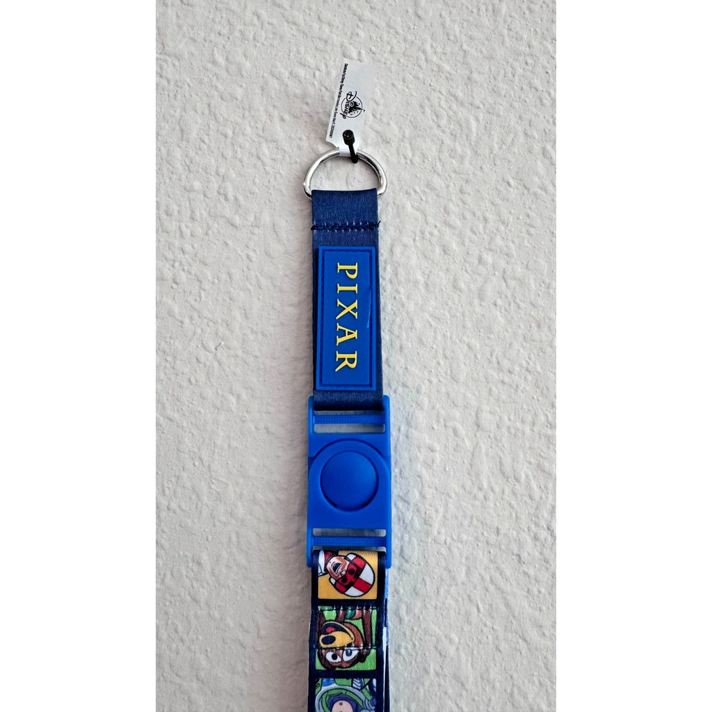 Disney Store Toy Story Lanyard Woody Buzz Cloud Print Pin Trading Holder NWT