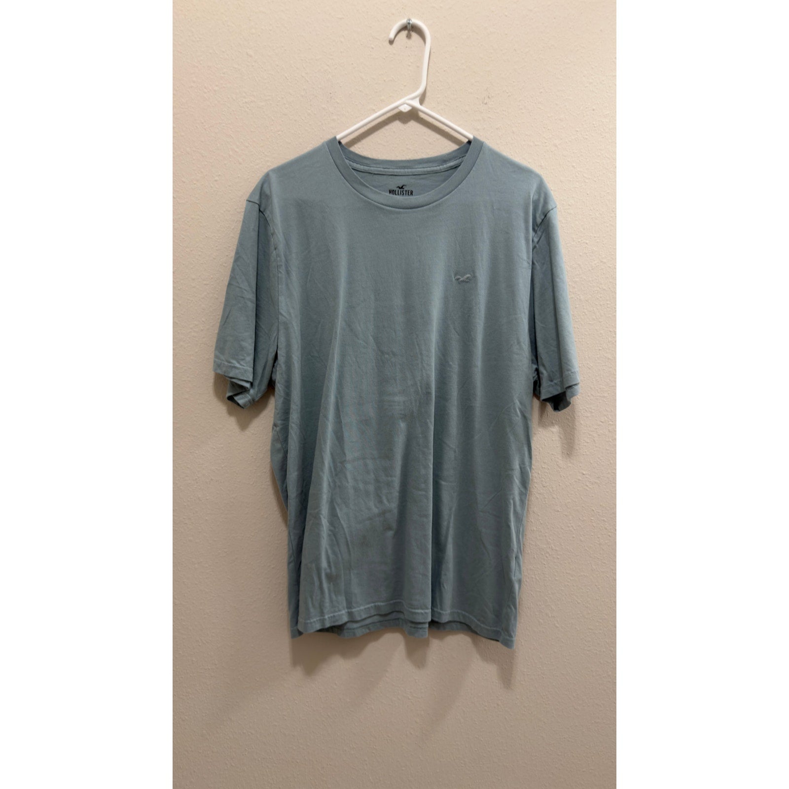Hollister Men's Cotton Icon Crew Tee 2-Pack Size XL Blue & Sage Green