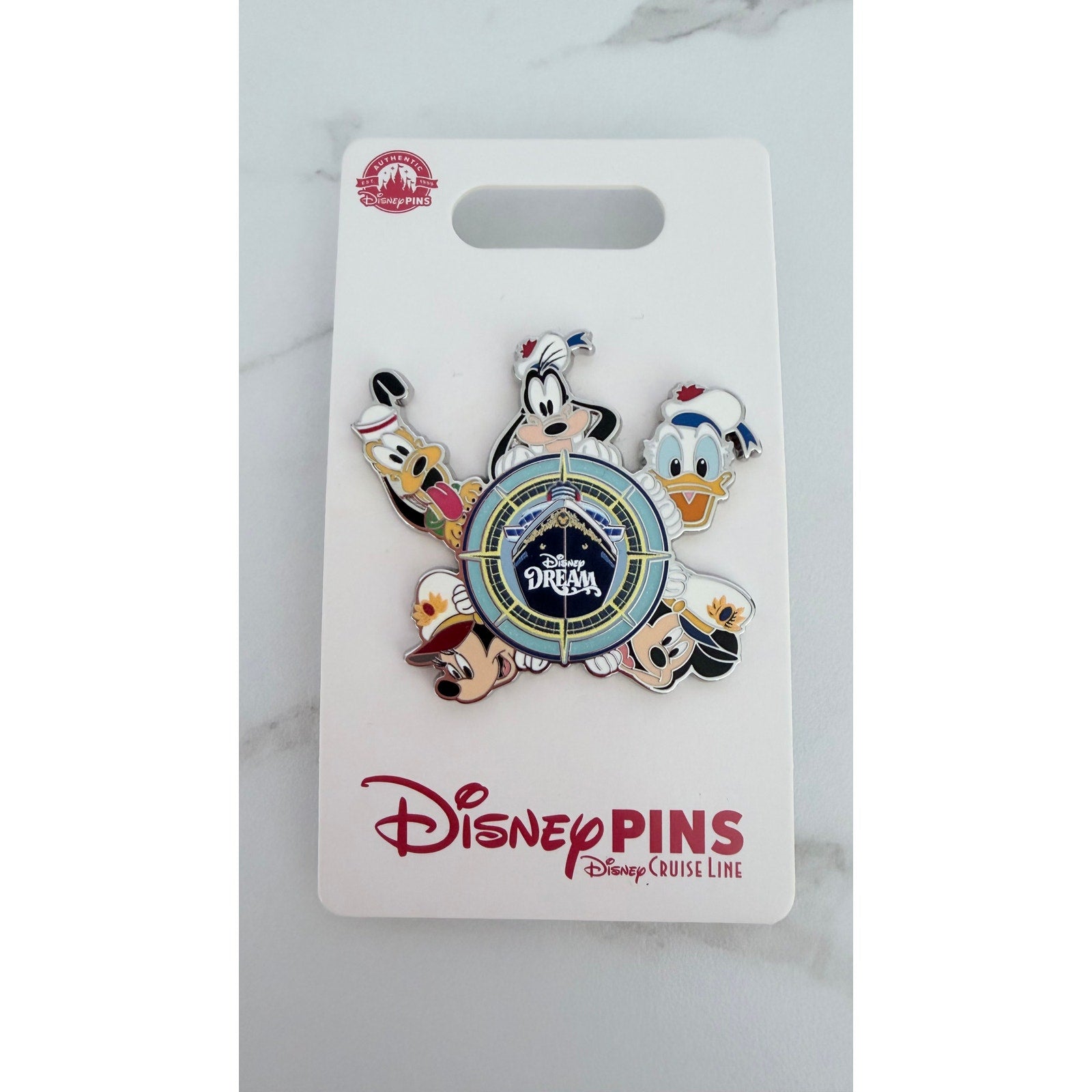NEW Disney Cruise Line Disney Dream Fab 5 Mickey & Friends Compass Pin