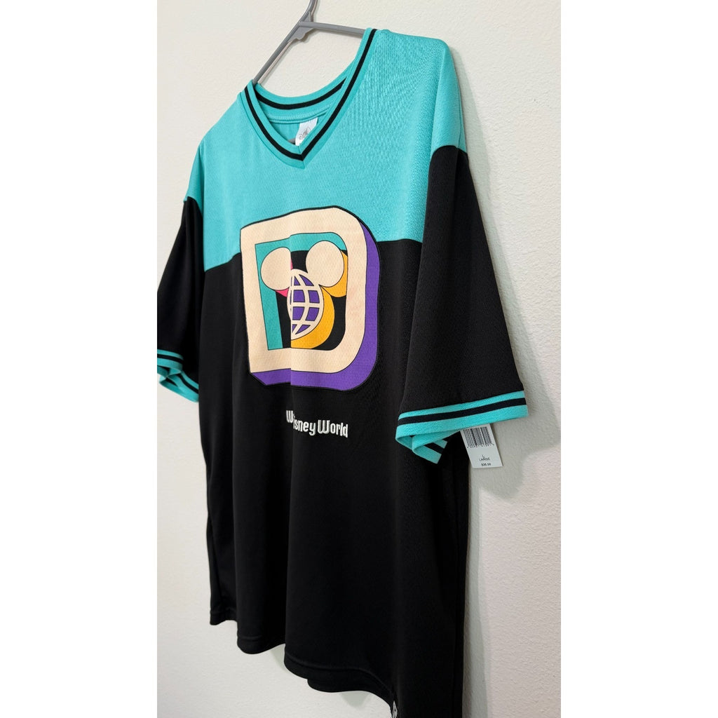 NEW Walt Disney World Embroidered Mickey Retro Athletic Jersey Adult Large NWT