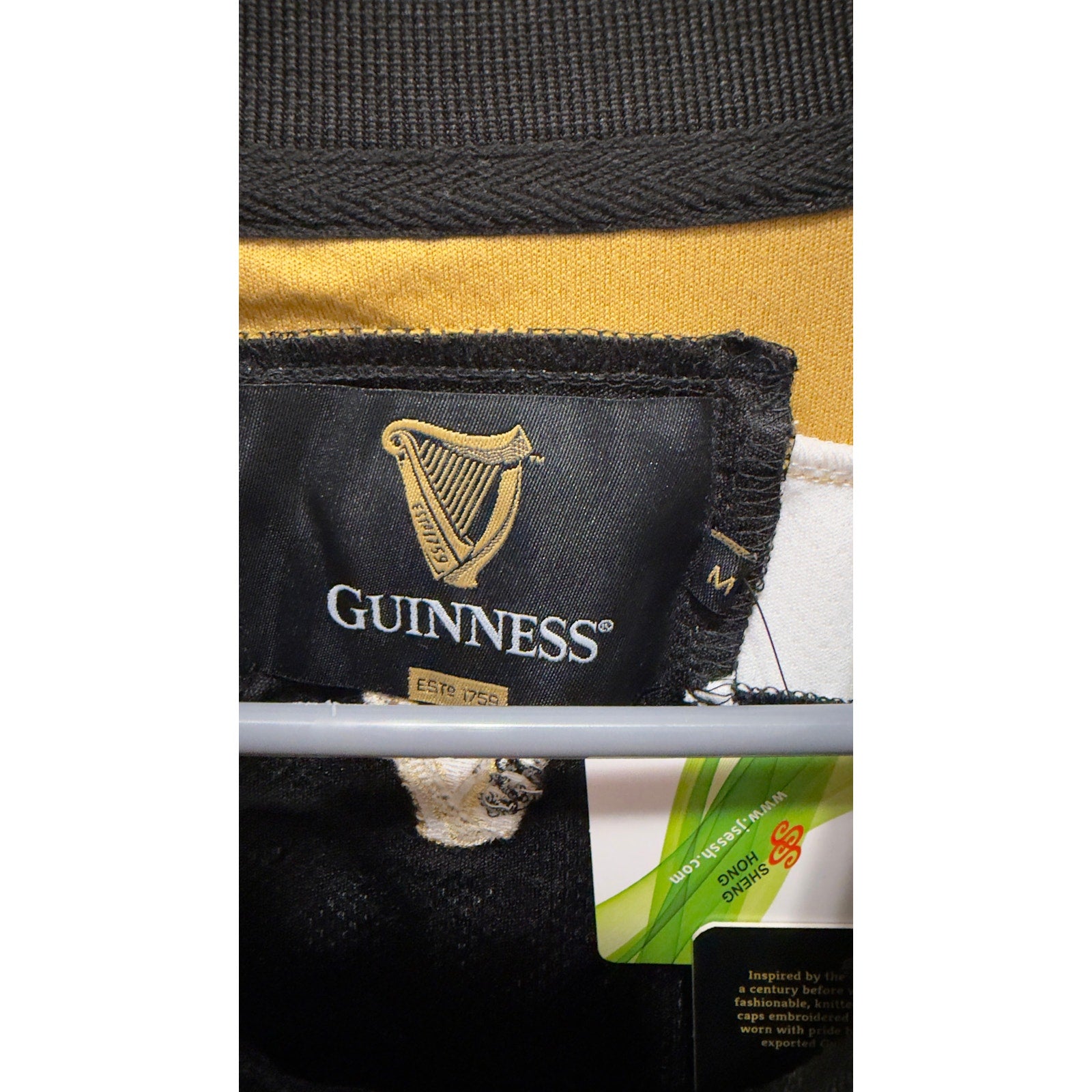 Guinness Tortoise Hockey Jersey Medium NWT St James's Gate Black