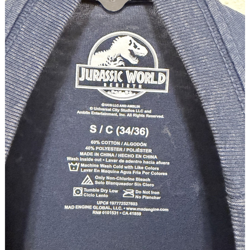NWT Jurassic Park Classic Logo Men's Graphic Tee - Black - Size Small