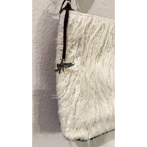 Angel Ranch Angora Messenger Conceal Carry Handbag - Floral Tooled Strap NWT