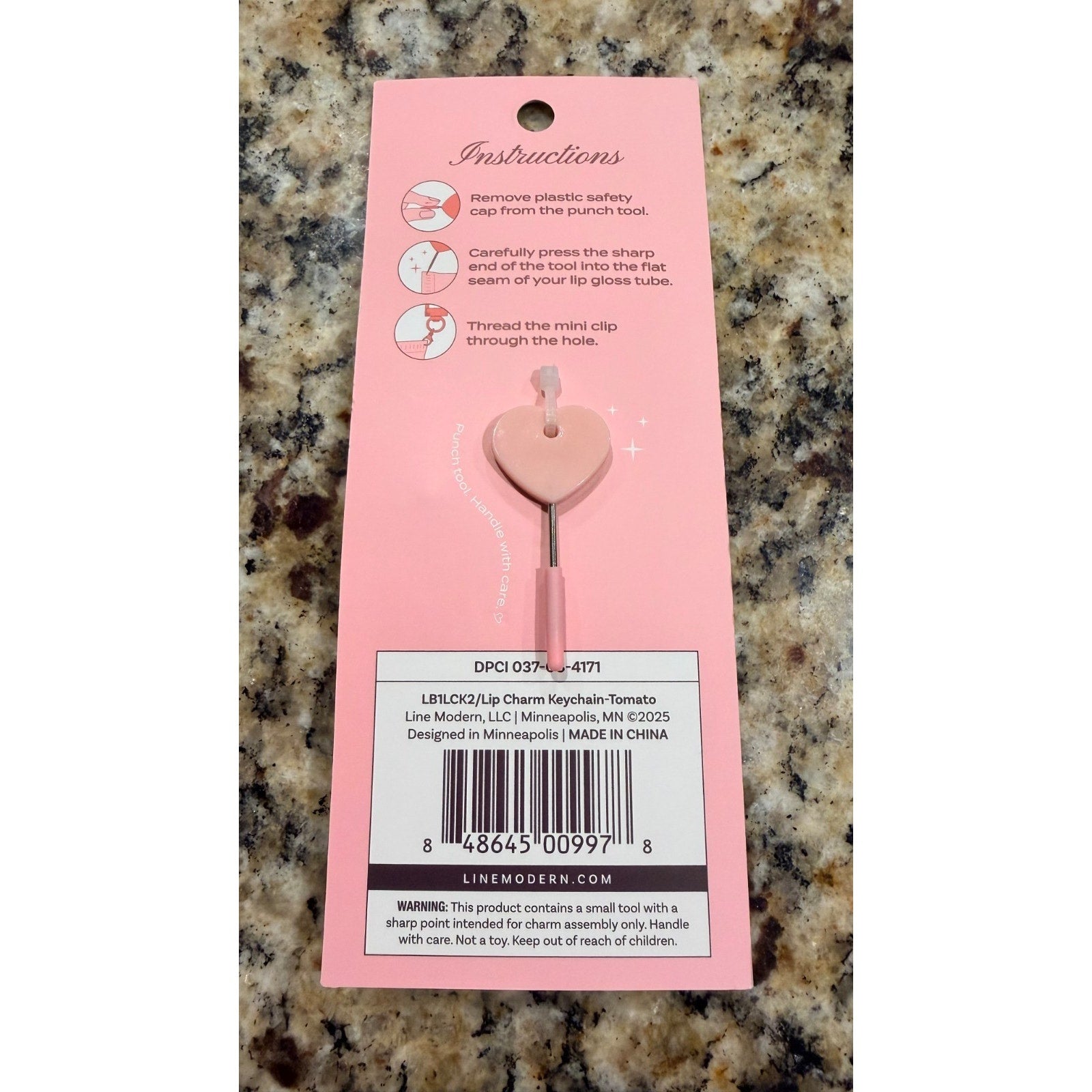 Studio Artifact Lip Charm Keychain - Chocolate & Strawberries (New)