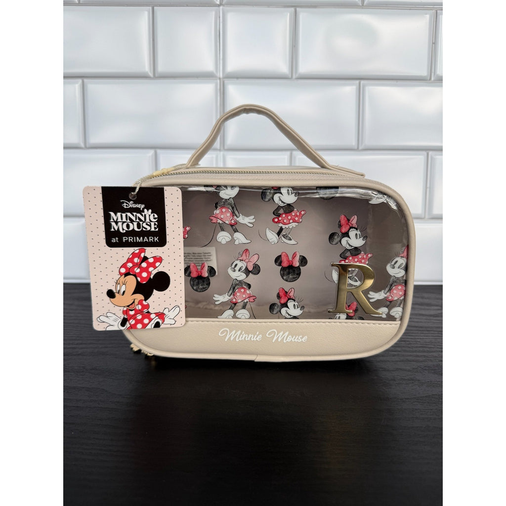 Primark x Disney Minnie Mouse Monogram Makeup Bag - Letter "R"- NEW