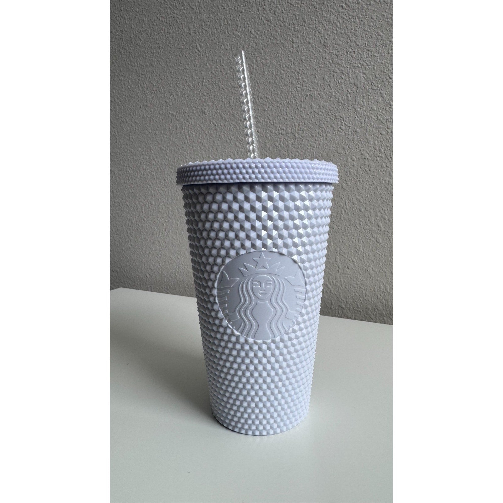 Starbucks Spring 2024 White Studded Bling Grande 16oz Tumbler NEW