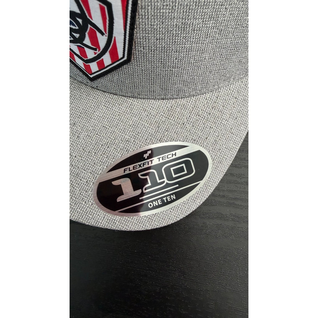 Ariat Men's Flexfit USA Flag Patch Adjustable Snapback Cap Hat (Grey)