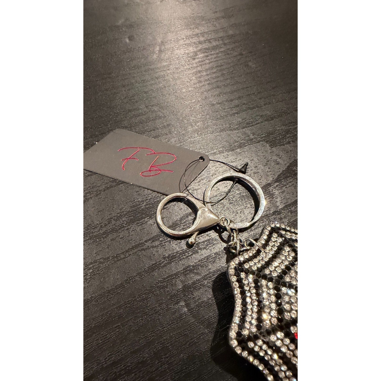 Bling Rhinestone Spider Web Keychain / Bag Charm (NWT)